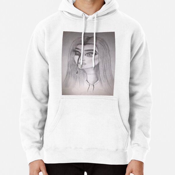 Creepy drawing horror girl sketch Hand drawn Pullover Hoodie RB1704 product Offical melanie martinez Merch